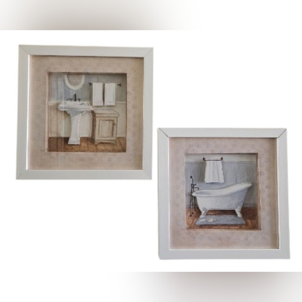 Bed Bath & Beyond Bath / Powder Room Wall Art 2 Piece